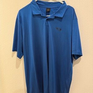 Oakley Men's Polo Shirt in Blue Stripes